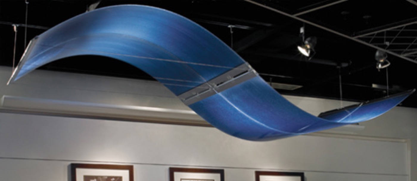 Curved commercial ceiling feature