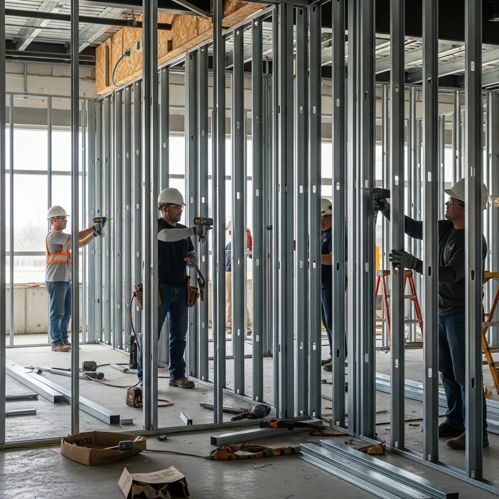 Steel stud framing — visual from the original GeneralContractors.ltd site